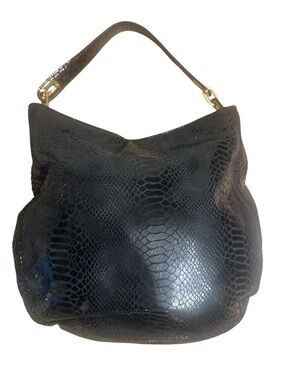 Michael Kors, Fulton Python Embossed, leather hobo shoulder bag